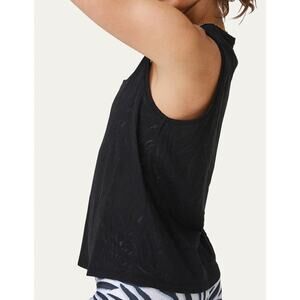 Terez big girls slit sides open back tank top Black Size Large A001982